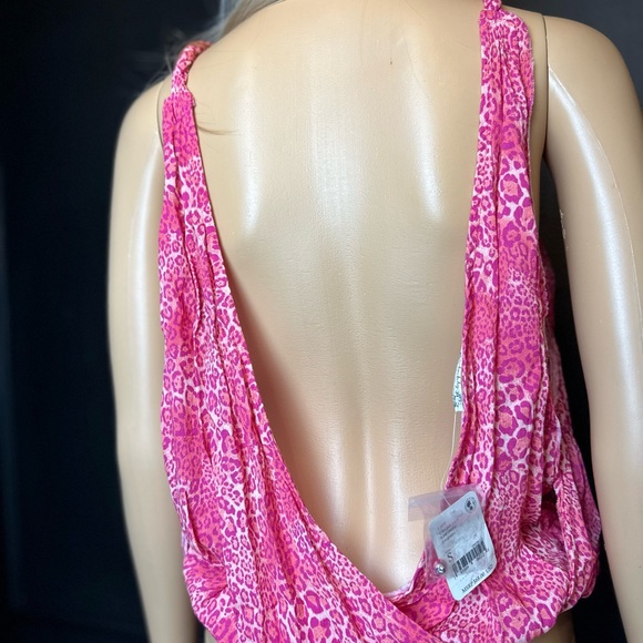 NWT Free people pink leopard bodysuit - Picture 5 of 8